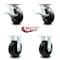 Service Caster 6 Inch Kingpinless Polyolefin Wheel Caster Brakes 2 Rigid, 2PK SCC-KP30S620-POR-SLB-2-R-2 - alternate 6